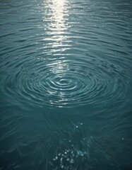 Shimmering aqua ripples, undisturbed water, soft light, peaceful mood,  gentle,  photography