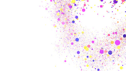 Confetti, paper triangle on the floor, fancy, colorful, celebration party