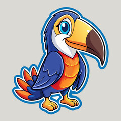 cartoon bird with a big smile