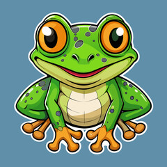 green frog cartoon