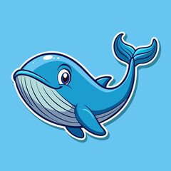 vector illustration of a cartoon shark