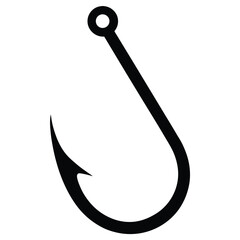fishmonger element isolated fish hook on white background 
