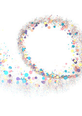 Confetti, paper triangle on the floor, fancy, colorful, celebration party