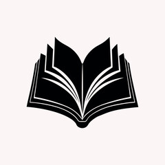 Book vector silhouette on white background