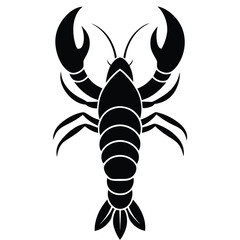 fishmonger element isolated lobster tail on white background 