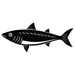 fishmonger element isolated mackerel on white background 