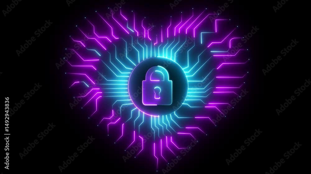 Poster heart love and romantic symbol digital concept. cyber technology and computer network background. pi