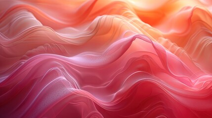 Obraz premium Pink Orange Gradient Woman Body Shape Abstract Valentine's Day Background Wallpaper