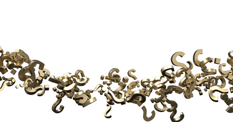 question icons, original 3d rendering;