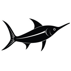 fishmonger element isolated swordfish on white background 