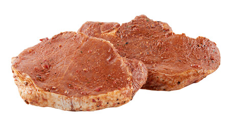 Pork Steak cut out isolated transparent background