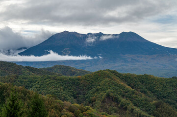 長野県木曽町　開田高原　地蔵峠展望台　御嶽山