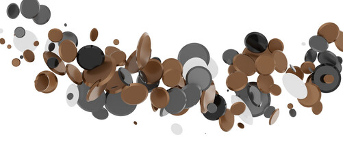  Multicolored confetti on white