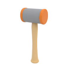 Cartoon Rubber Mallet on Transparent Background