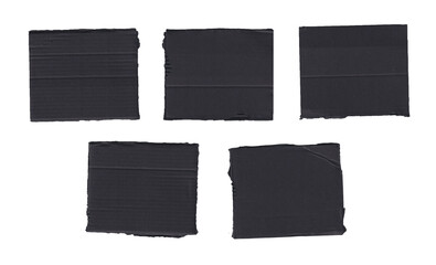 set of black paper samples