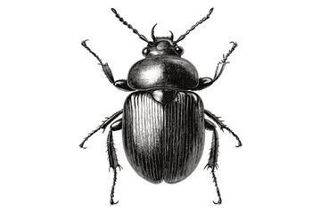 Rustic Beetle Etching, Detailed Insect Sketch, Hand-drawn Wildlife Art, Monochrome Engraving, Vintage Nature Print, Old Illustration Style, naturalist insect print
