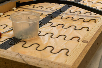 Sofa repair at home. Furniture reupholstery and repair.