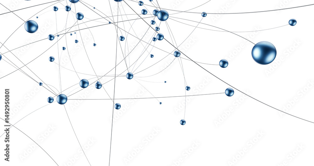 Aufkleber network shape. abstract 3d render