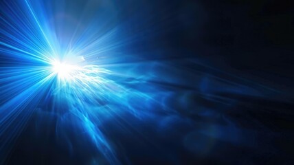 Fototapeta premium Abstract picture of blue light particle with digital technology style design connecting become dynamic of electric wave movement represent about flowing of data or structure of network system. AIG53.