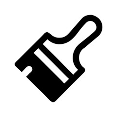 Paintbrush art tool icon. Brush with paint enhancing creative design projects.