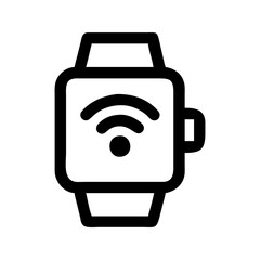 Smartwatch tech device icon. Watch tracking fitness with smart technology.