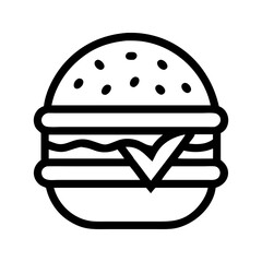 Vegan burger healthy icon. Burger with veggies offering plant based meal option.