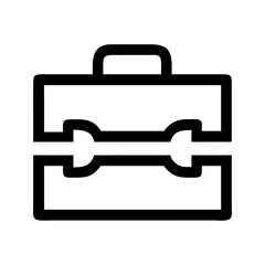 Toolbox construction tool icon. Box with tools supporting repair project needs.