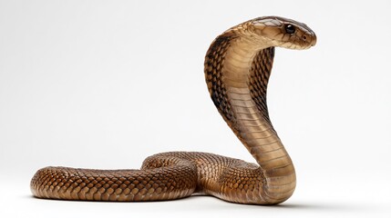 Fototapeta premium Aggressive Indian Cobra Snake Ready to Strike - Intense Wildlife Photography