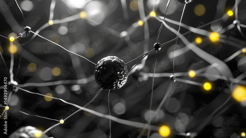 Poster explore this abstract representation of artificial intelligence networks, showcasing interconnected 