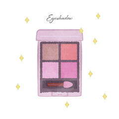 Cute pink palette eyeshadow illustration