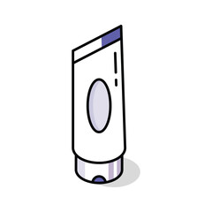 Grab this isometric outline icon of medical ointment.