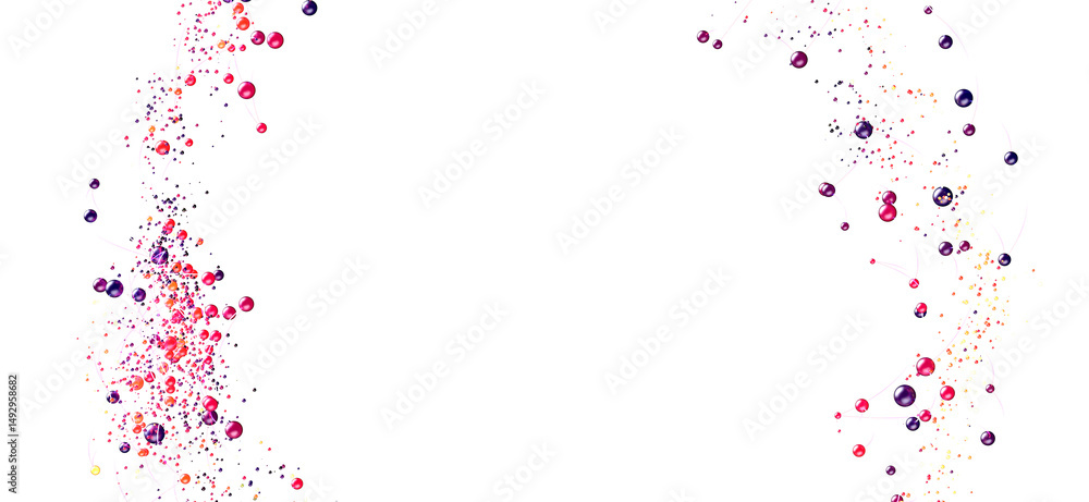 Aufkleber Abstract background with colorful nodes and connections. Perfect for technology, science, or network concepts.