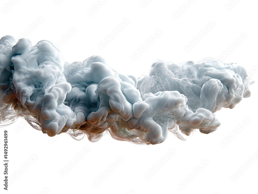 Aufkleber ethereal cloudscape: a dynamic display of flowing, voluminous clouds, swirling and evolving in a cap