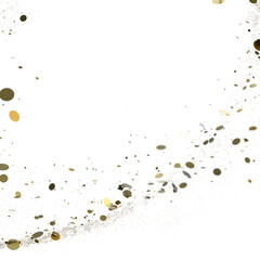 gold  Jubilation: Astonishing 3D Illustration of Joyous gold Confetti PNG