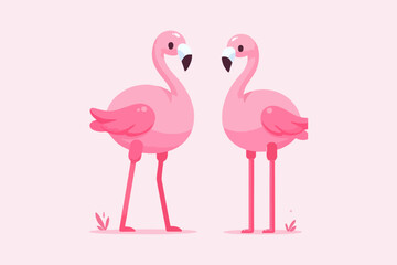 pink flamingo vector illustration