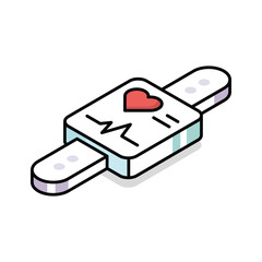 Get a glimpse of this health tracker isometric icon