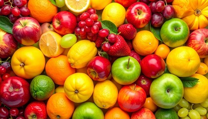 Colorful Assortment of Fresh Fruits