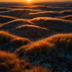 sunset in the mountains