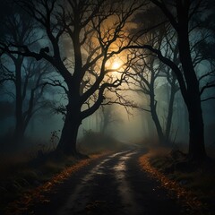 sunrise in the forest