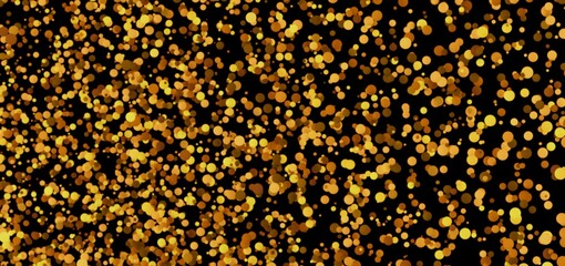 Abstract background of shimmering gold confetti on black. Perfect for celebrations!