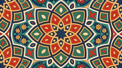 Colorful arabesque pattern
