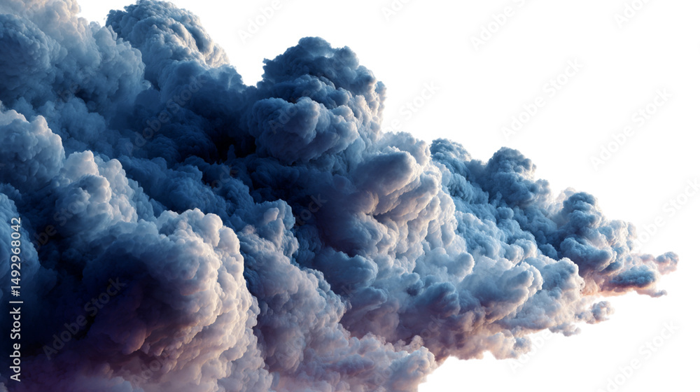 Poster abstract blue smoke cloud effect background for graphic design and motion graphics wallpaper design 