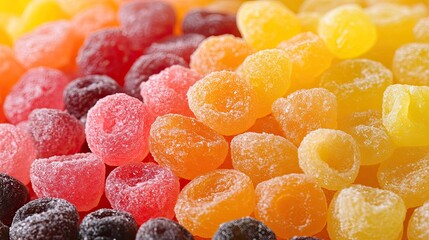 Colorful Gummy Candies Closeup.