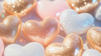 Fototapeta premium background hearts colorful. mixed background valentines colorful hearts
