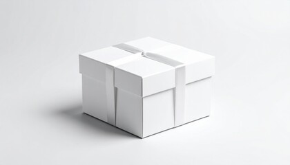 White Gift Box with Ribbon