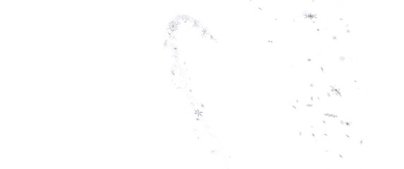 Winter Flurry: Mesmeric 3D Illustration Depicting Descending Festive Snowflakes