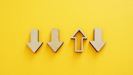Leadership, individuality and difference concept. Standing out from the crowd. Taking the first step in action