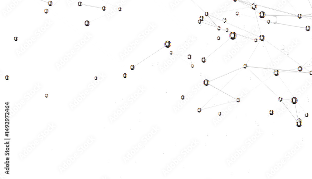 Aufkleber Abstract digital background of points and lines. Glowing plexus. Big data. Network or connection.