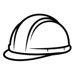 Fototapeta premium White Construction Safety Helmet for Worker Protection