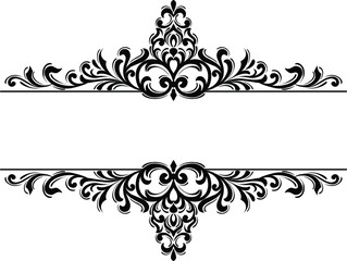 Border Ornament Wedding Vintage Floral Vector Collection